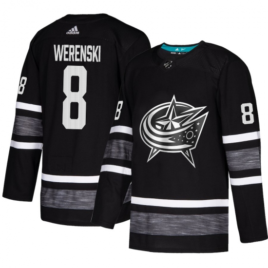 Men's Adidas Columbus Blue Jackets 8 Zach Werenski Black 2019 All-Star Game Parley Authentic Stitched NHL Jersey