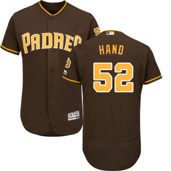 Men's Majestic San Diego Padres 52 Brad Hand Brown Flexbase Authentic Collection MLB Jersey