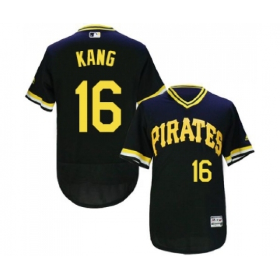 Men's Pittsburgh Pirates 16 Jung-ho Kang Black Flexbase Authentic Collection Cooperstown Baseball Jersey