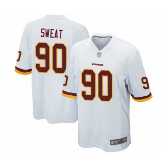 Men's Washington Redskins 90 Montez Sweat Game White Football Jersey