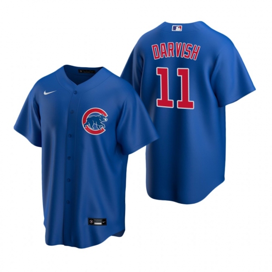 Men's Nike Chicago Cubs 11 Yu Darvish Royal Alternate Stitched Baseball Jersey