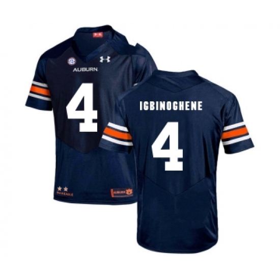 Auburn Tigers 4 Noah Igbinoghene Navy College Football Jersey