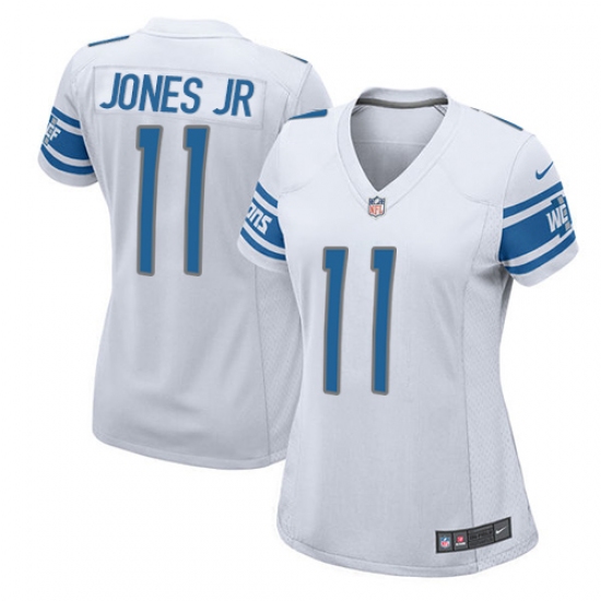 Women's Nike Detroit Lions 11 Marvin Jones Jr Game White NFL Jersey