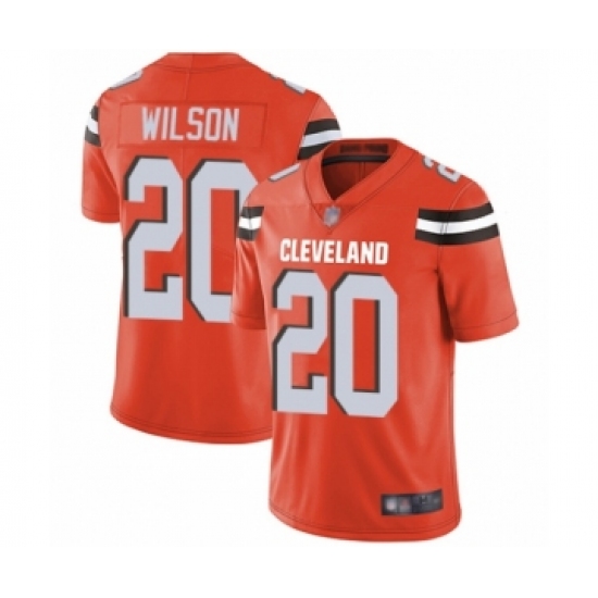 Men's Cleveland Browns 20 Howard Wilson Orange Alternate Vapor Untouchable Limited Player Football Jersey