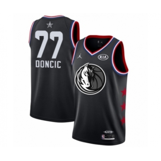 Men's Dallas Mavericks 77 Luka Doncic Swingman Black 2019 All-Star Game Basketball Jersey