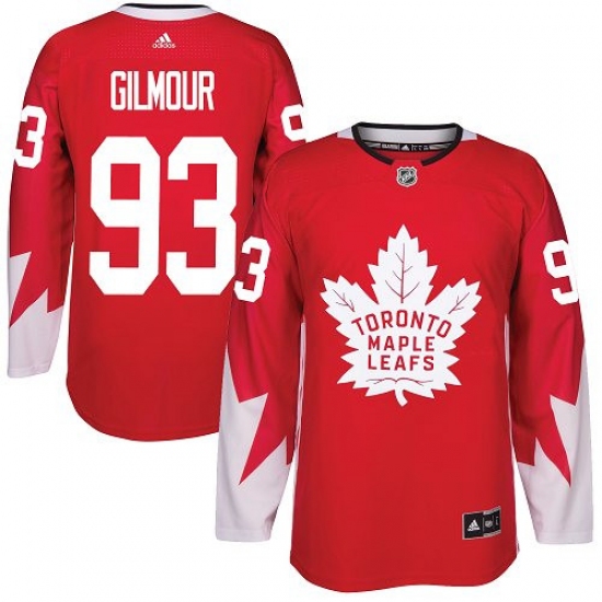 Youth Reebok Toronto Maple Leafs 93 Doug Gilmour Authentic Red Alternate NHL Jersey