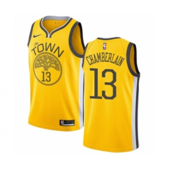 Women's Nike Golden State Warriors 13 Wilt Chamberlain Yellow Swingman Jersey - Earned Edition