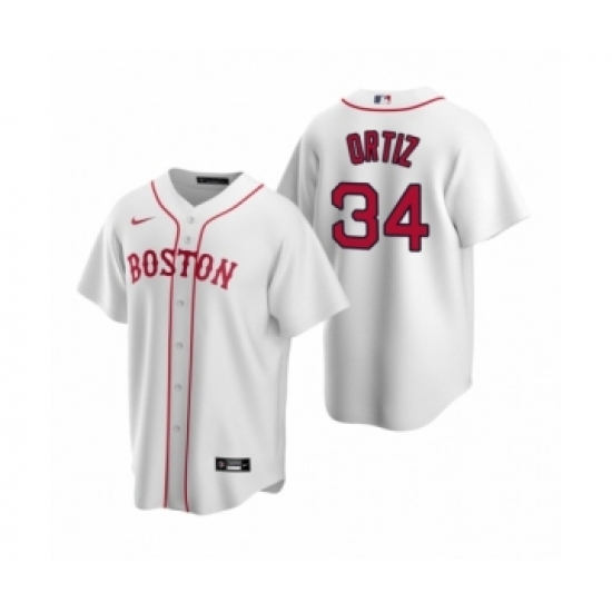 Women's Boston Red Sox 34 David Ortiz Nike White Replica Alternate Jersey