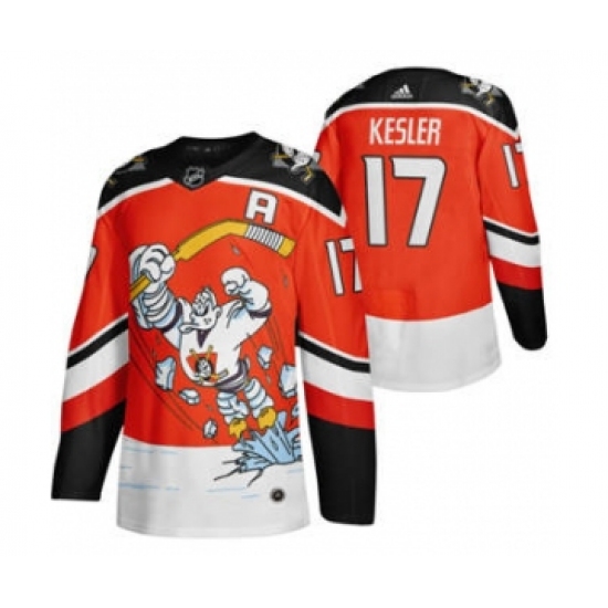 Men's Anaheim Ducks 17 Ryan Kesler Red 2020-21 Reverse Retro Alternate Hockey Jersey