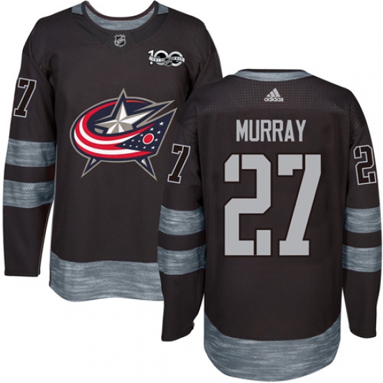 Men's Adidas Columbus Blue Jackets 27 Ryan Murray Premier Black 1917-2017 100th Anniversary NHL Jersey