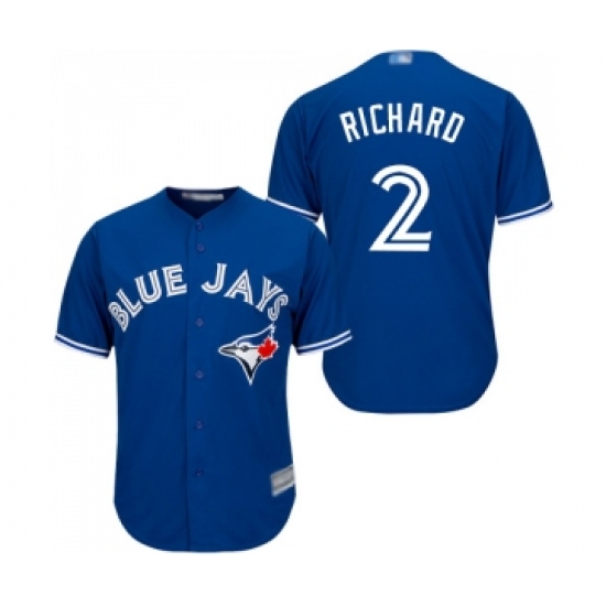 Men's Toronto Blue Jays 2 Clayton Richard Replica Blue Alternate Baseball Jersey