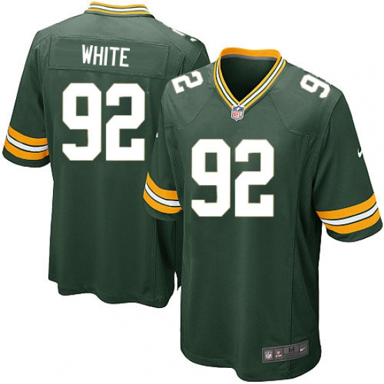 Men's Nike Green Bay Packers 92 Reggie White Game Green Team Color NFL Jersey