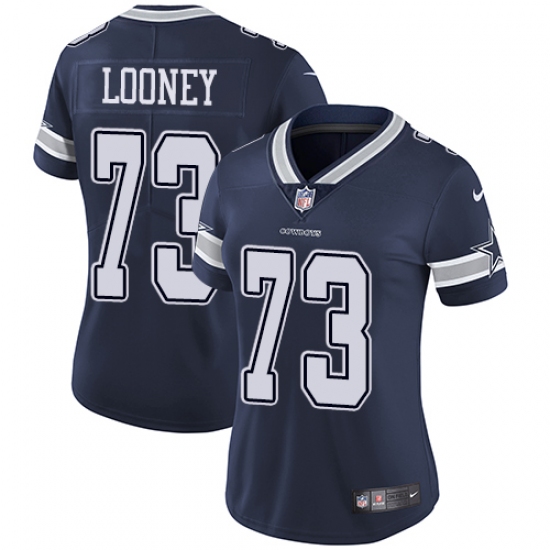 Women's Nike Dallas Cowboys 73 Joe Looney Navy Blue Team Color Vapor Untouchable Limited Player NFL Jersey