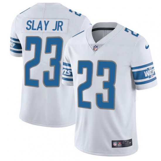 Men's Nike Detroit Lions 23 Darius Slay Elite White NFL Jersey