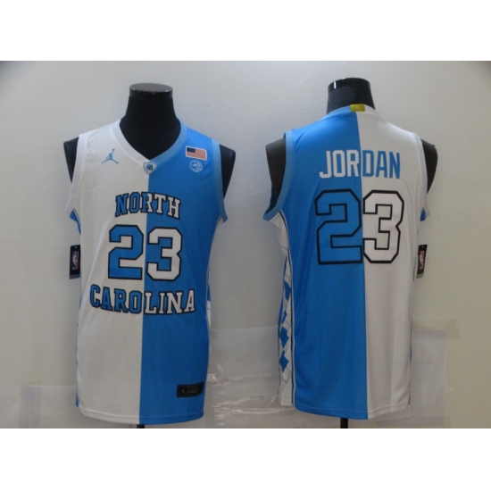 Men's Chicago Bulls 23 Michael Jordan Blue-White Swingman Basketball Jersey