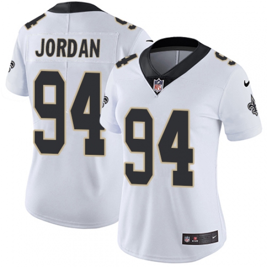Women's Nike New Orleans Saints 94 Cameron Jordan Elite White NFL Jersey