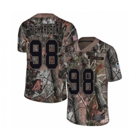 Men's Cleveland Browns 98 Sheldon Richardson Limited Camo Rush Realtree Football Jersey