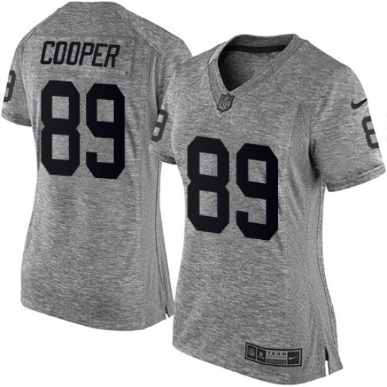 Women's Nike Oakland Raiders 89 Amari Cooper Limited Gray Gridiron NFL Jersey