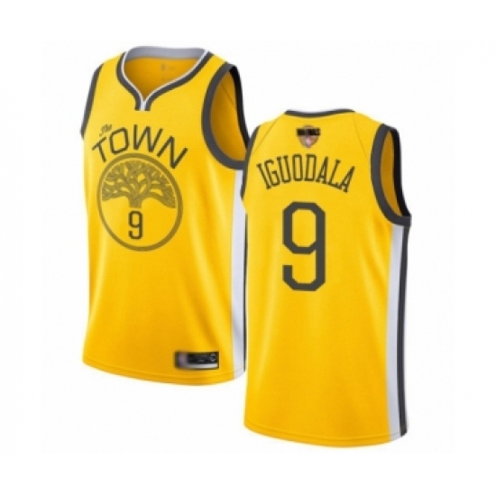 Women's Golden State Warriors 9 Andre Iguodala Yellow Swingman 2019 Basketball Finals Bound Jersey - Earned Edition