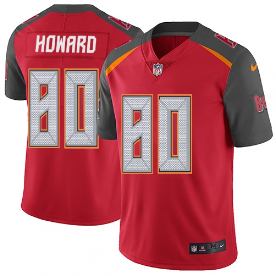 Men's Nike Tampa Bay Buccaneers 80 O. J. Howard Red Team Color Vapor Untouchable Limited Player NFL Jersey