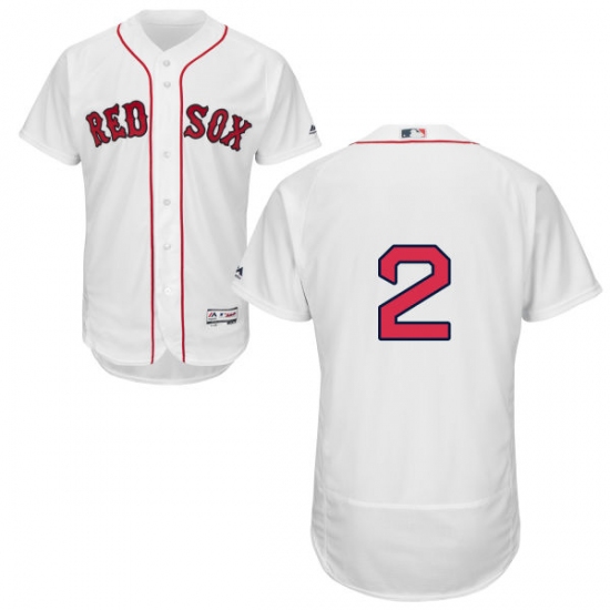 Men's Majestic Boston Red Sox 2 Xander Bogaerts White Home Flex Base Authentic Collection MLB Jersey