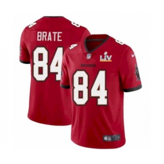 Youth Tampa Bay Buccaneers 84 Cameron Brate Red 2021 Super Bowl LV Jersey