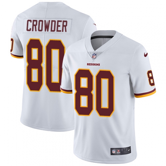 Men's Nike Washington Redskins 80 Jamison Crowder White Vapor Untouchable Limited Player NFL Jersey