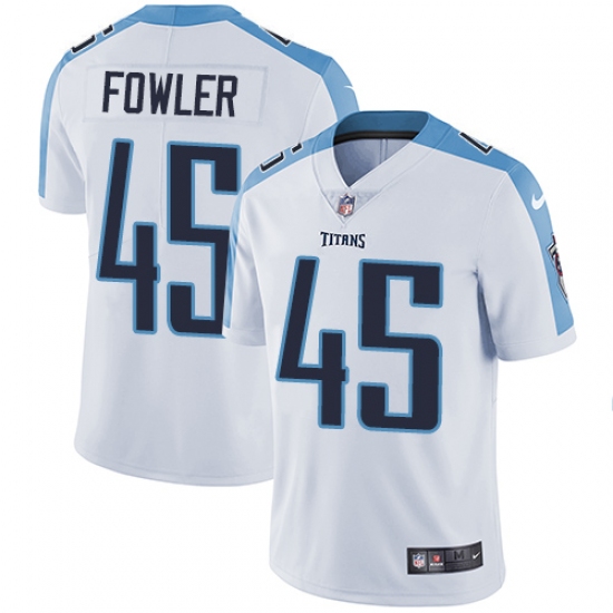 Men's Nike Tennessee Titans 45 Jalston Fowler White Vapor Untouchable Limited Player NFL Jersey