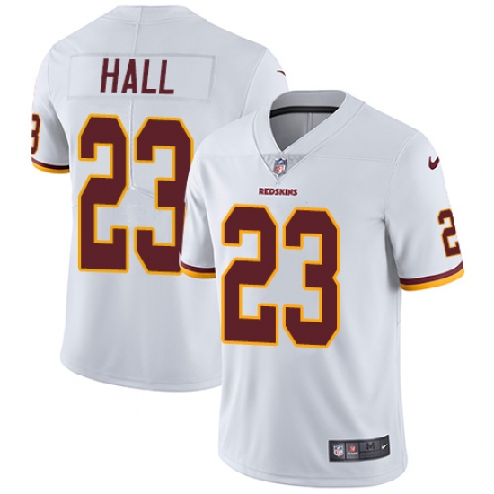 Men's Nike Washington Redskins 23 DeAngelo Hall White Vapor Untouchable Limited Player NFL Jersey