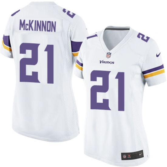 Women's Nike Minnesota Vikings 21 Jerick McKinnon Game White NFL Jersey