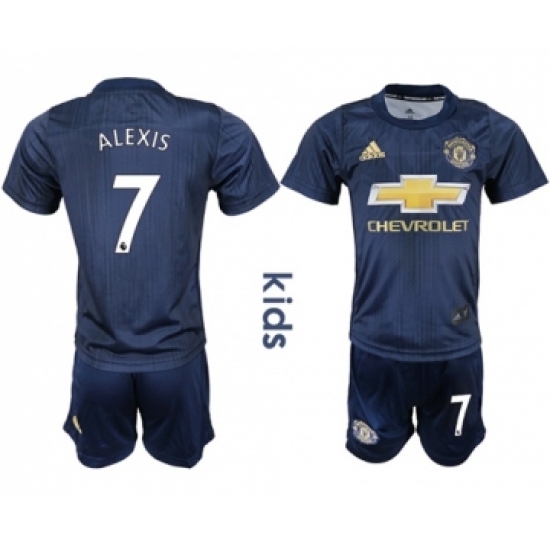 Manchester United 7 Alexis Third Kid Soccer Club Jersey