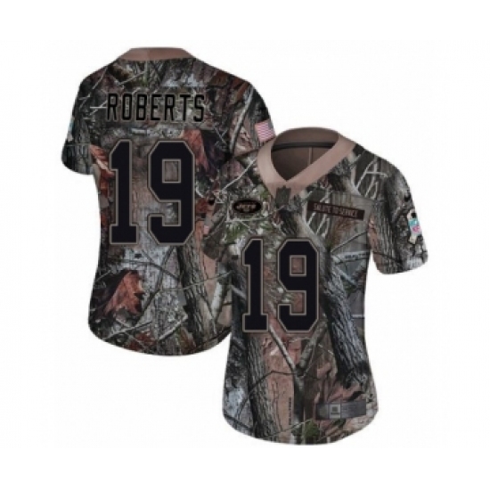 Women's Nike New York Jets 19 Andre Roberts Limited Camo Rush Realtree NFL Jersey