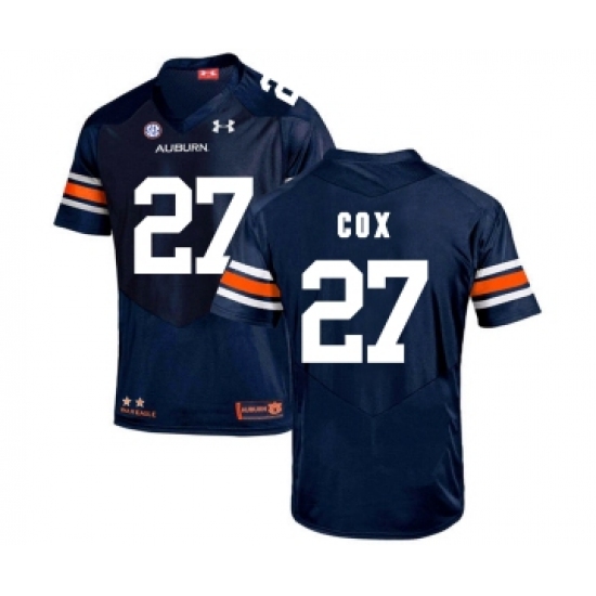 Auburn Tigers 27 Chandler Cox Navy College Football Jersey