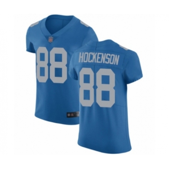 Men's Detroit Lions 88 T.J. Hockenson Blue Alternate Vapor Untouchable Elite Player Football Jersey