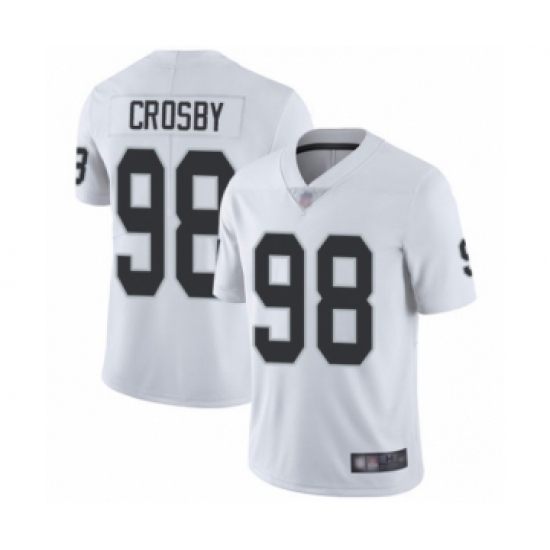 Men's Oakland Raiders 98 Maxx Crosby White Vapor Untouchable Limited Player Football Jersey