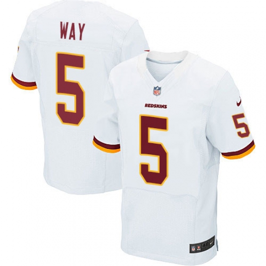 Men's Nike Washington Redskins 5 Tress Way Elite White NFL Jersey