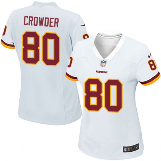 Women's Nike Washington Redskins 80 Jamison Crowder Game White NFL Jersey