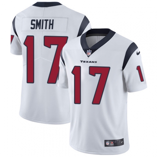 Men's Nike Houston Texans 17 Vyncint Smith White Vapor Untouchable Limited Player NFL Jersey