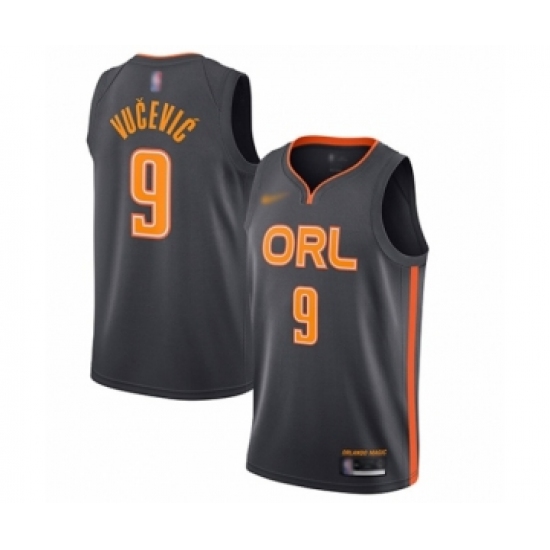 Women's Orlando Magic 9 Nikola Vucevic Swingman Charcoal Basketball Jersey - 2019 20 City Edition