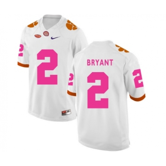 Clemson Tigers 2 Kelly Bryant White 2018 Breast Cancer Awareness College Football Jersey