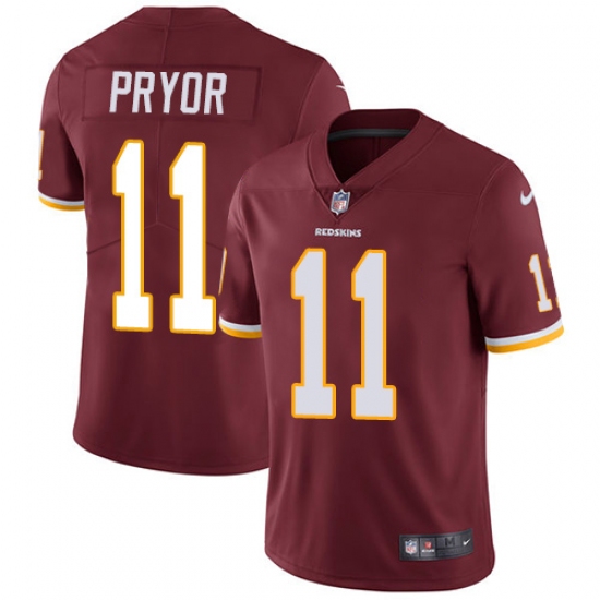 Men's Nike Washington Redskins 11 Terrelle Pryor Burgundy Red Team Color Vapor Untouchable Limited Player NFL Jersey