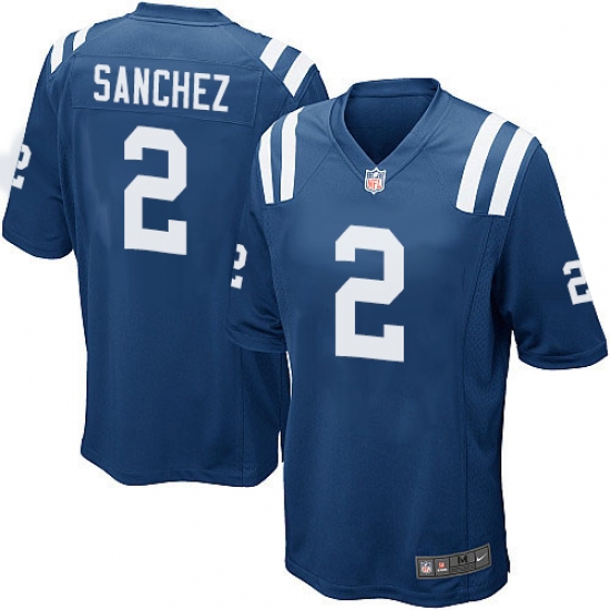 Men's Nike Indianapolis Colts 2 Rigoberto Sanchez Game Royal Blue Team Color NFL Jersey