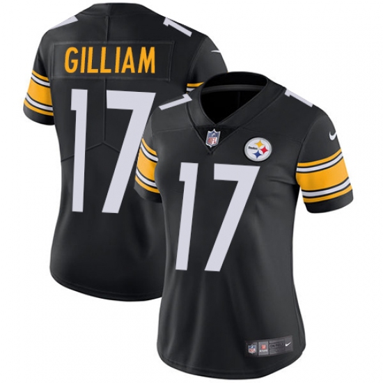 Women's Nike Pittsburgh Steelers 17 Joe Gilliam Black Team Color Vapor Untouchable Limited Player NFL Jersey