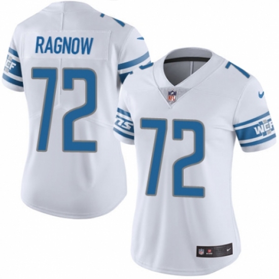 Women's Nike Detroit Lions 72 Frank Ragnow White Vapor Untouchable Elite Player NFL Jersey