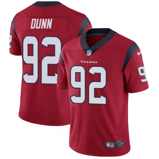 Men's Nike Houston Texans 92 Brandon Dunn Red Alternate Vapor Untouchable Limited Player NFL Jersey