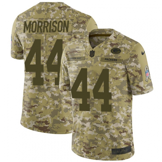 Men's Nike Green Bay Packers 44 Antonio Morrison Limited Camo 2018 Salute to Service NFL Jersey