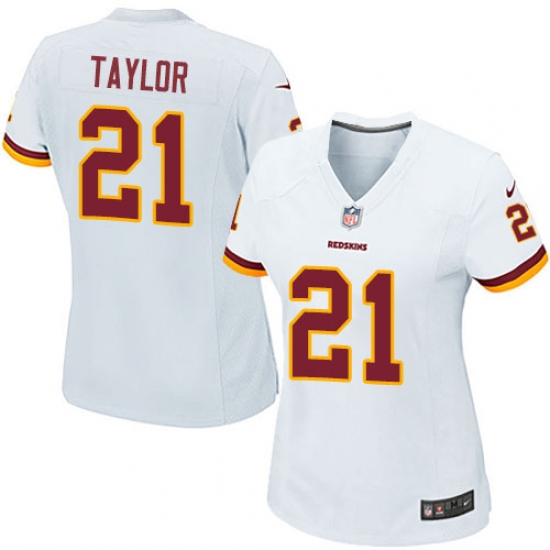 Women's Nike Washington Redskins 21 Sean Taylor Game White NFL Jersey