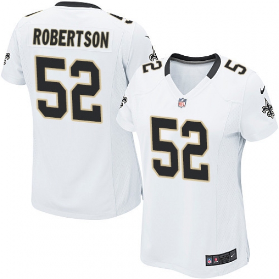 Women's Nike New Orleans Saints 52 Craig Robertson Game White NFL Jersey