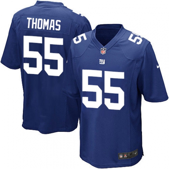 Men's Nike New York Giants 55 J.T. Thomas Game Royal Blue Team Color NFL Jersey