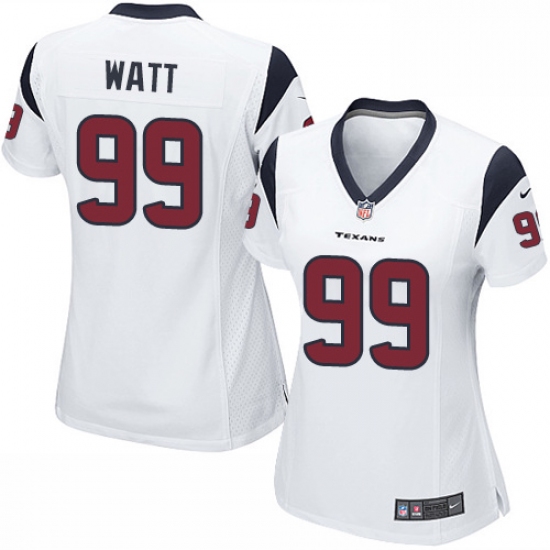 Women's Nike Houston Texans 99 J.J. Watt Game White NFL Jersey